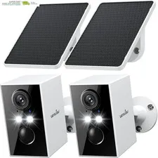 Solar Security Cameras Wireless Outdoor 2K Wifi 6, A1 2Pack | Solar Camera Outdo