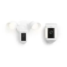Floodlight Cam plus with  Spotlight Cam Plus, Battery White