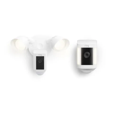 Floodlight Cam plus with  Spotlight Cam Plus, Battery White