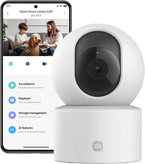 Smart Camera C201, 1080P Indoor Security Camera with Physical Lens Shielding, 36