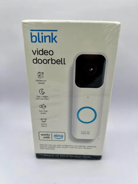 NEW Blink Video Doorbell White HD Smart WiFi Battery or Wired Works w/ Alexa
