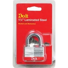 Do it 1-1/2 In. W Warded Steel Padlock 8596DDIB Pack of 24 SIM Supply, Inc.