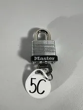 Master Lock Silver Laminated Steel Warded Padlock, Keyed 1-1/4-inch wide 1 Key