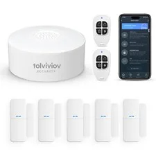 WiFi Door Alarm System, Wireless DIY Smart Home Security System, with Phone A...