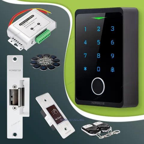 HOMSECUR Weatherproof IP66 APP WIFI Fingerprint PIN Access Control Touch Keypad