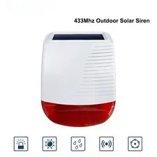 433MHz Wireless Solar Strobe Siren Waterproof Alarm Horn For Home Burglar Wifi