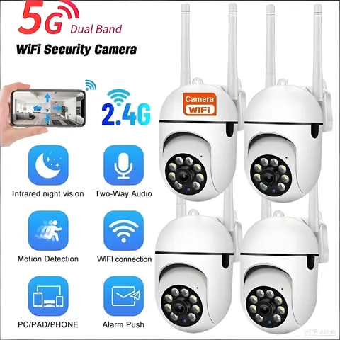 4PACK 1080P Security Camera System Wireless 5G WiFi Camera Outdoor Night Vision