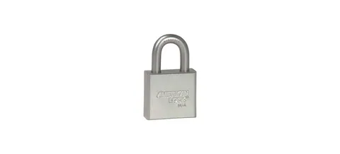 American Lock 2" Wide Solid Steel Padlock, 3/8" Boron Shackle, No Cylinder