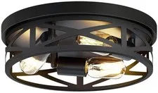 ZHU YAN 13 inch Farmhouse Ceiling Light 13in-Black-1 Pack, Black