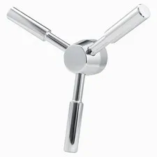 3 Spoke Gun Safe Handle Replacement, Chrome Ziny Alloy Heavy Duty Handle