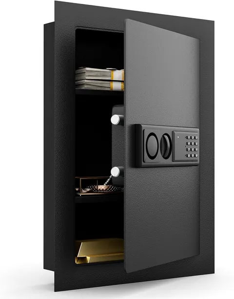 Electronic Wall Hidden Safe Security Box Built-In Wall Electronic Flat Security