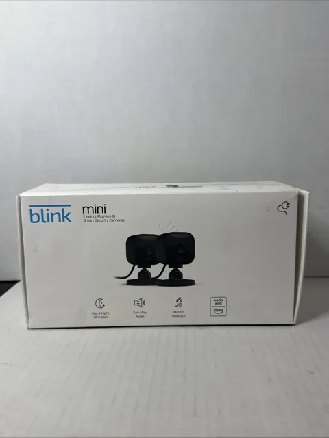 NEW Blink Mini 2 Pack 1080p WiFi Security Cameras, Motion Detect, Night Vision