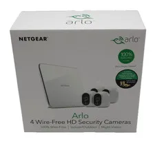 Netgear Arlo 4 Wire-Free HD Security Cameras Indoor Outdoor Night Vision NEW