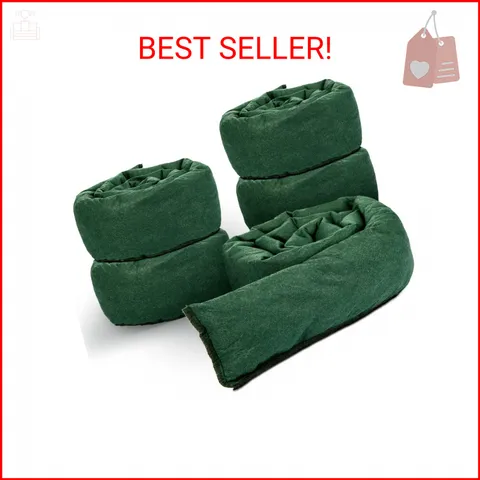 5 Pcs Water Barrier 5 ft x 6.5 Inch Flood Barriers for Home Reusable Absorbent F