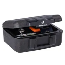 Fireproof Safe Key Lock Portable Black Money Lock Box Home Security Lockbox