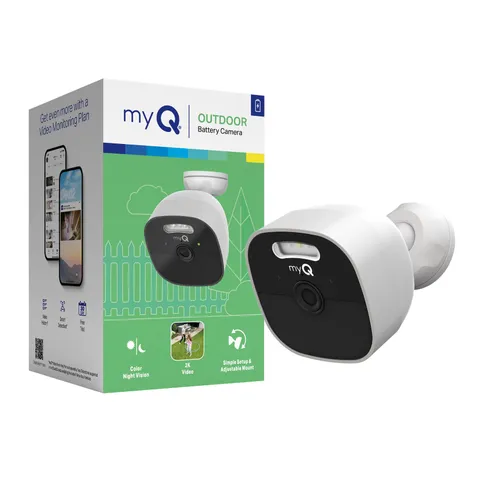 myQ Outdoor Battery Camera | 2K Camera, Color Night Vision, Spotlight, Motion...