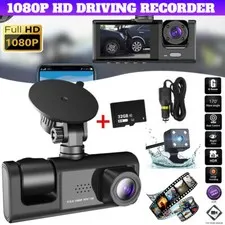 Camara De Video Grabadora HD Para Carro Auto Delantero/Trasero/Interior Dash Cam