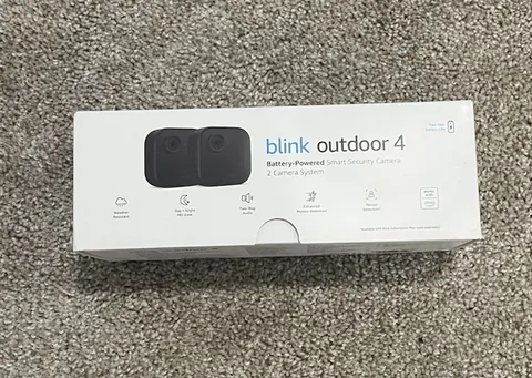 Blink Outdoor 4 (4th Gen) 2 Camera Security System - Black New Sealed