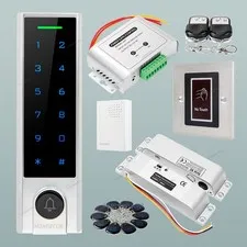 HOMSECUR Door Access Control System Kit, Drop Bolt Lock+12V Doorbell+IR Switch