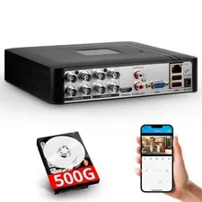 NEW H.265+ 8CH Channel DVR for Security Camera System 1080P Recorder +500GB HDD