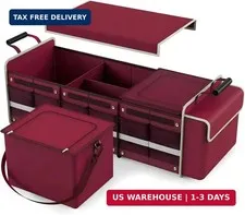 Large Trunk Organizer for SUV with Premium Portable Cooler Bag, Car Organizers a
