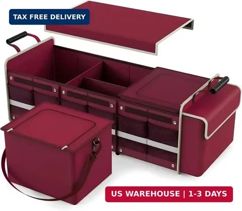Large Trunk Organizer for SUV with Premium Portable Cooler Bag, Car Organizers a