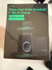 WYZE Wireless Duo Cam Video Doorbell (Chime Included), Battery Powered, 2K Full