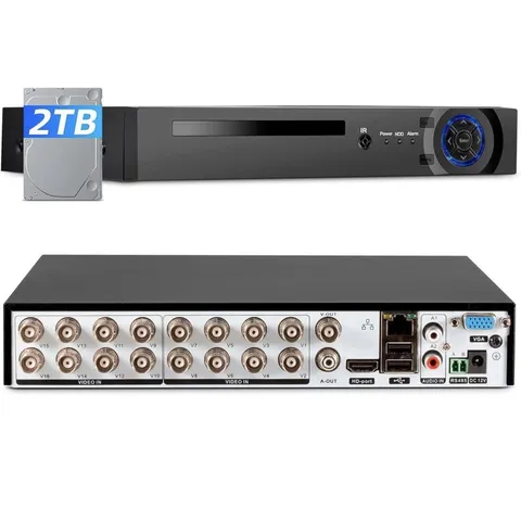 16 Channel Security Recorder DVR for 5MP Hybrid AHD/TVI/CVI/CVBS/IP Analog Cam