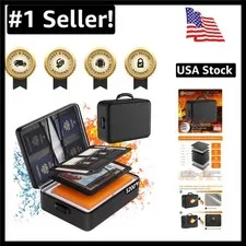 Upgraded Portable Fireproof and Water-Resistant Organizer for Important Files