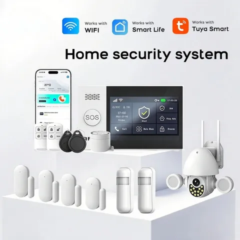 Smart Life APP Wireless GSM Alarm System WiFi Burglar Detection Real-Time Alerts