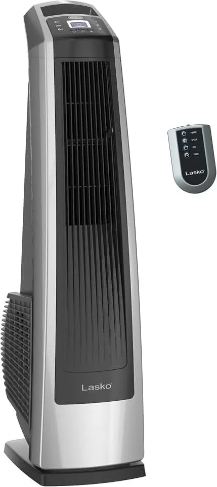 Lasko High Velocity Oscillating Tower Fan with Remote Control - Quiet Standin...