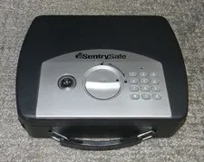 SentrySafe P021E Portable Security Safe with Digital Lock, 4.4x13x10 in - Black