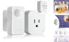 Wireless Motion Sensor Plug Kits,No-Wire Mini PIR Sensor Motion Sensor+plug