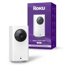 Roku Indoor Camera 360° for Home Security  Security Camera with 1080p HD Colo...
