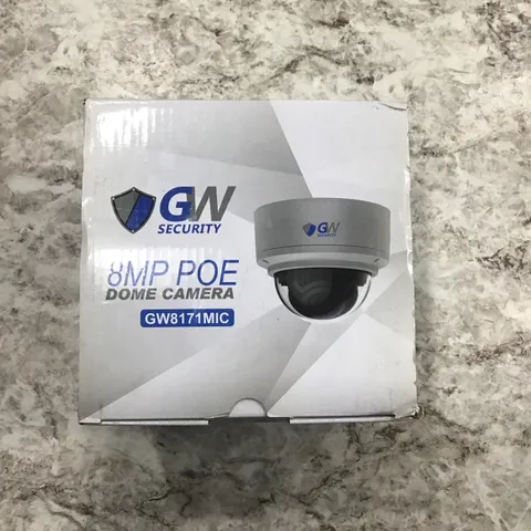 GW 4K 8MP PoE IP Weatherproof Outdoor Indoor Microphone Security Dome Camera