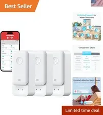 WiFi Water Sensor, Smart Water Leak Detector, 100dB Adjustable Alerts & App A...