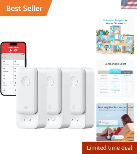 WiFi Water Sensor, Smart Water Leak Detector, 100dB Adjustable Alerts & App A...