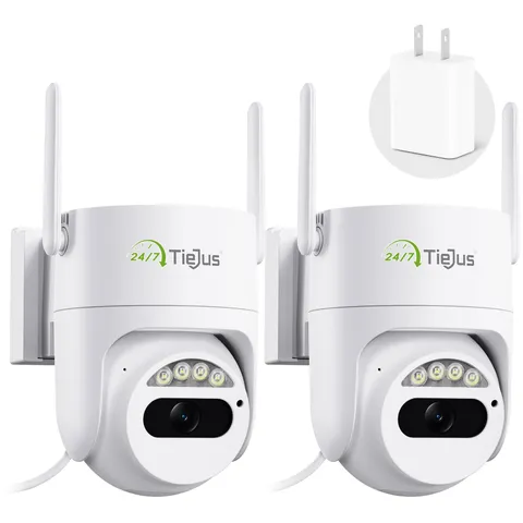 5G/2.4G Outdoor, 3MP Wired Cameras 24/7 Recording, Plug-in Power, 360° View, ...