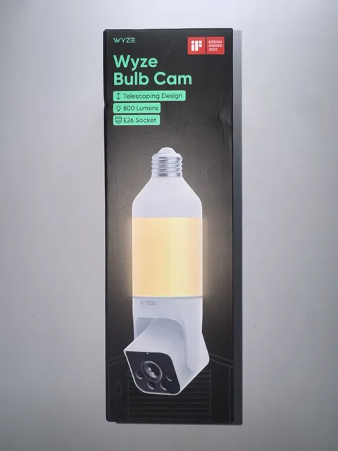 Wyze Bulb Cam 2K Smart Security Camera LED Light Bulb WiFi Color Night Vision