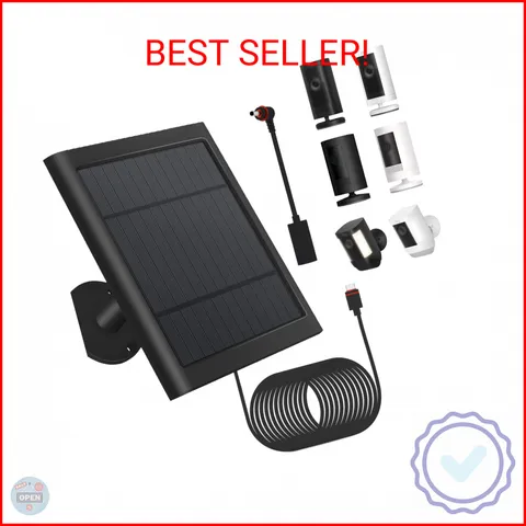 1 Pack - Solar Panel for Ring Security Camera Spotlight Cam Plus/Pro(Battery) St