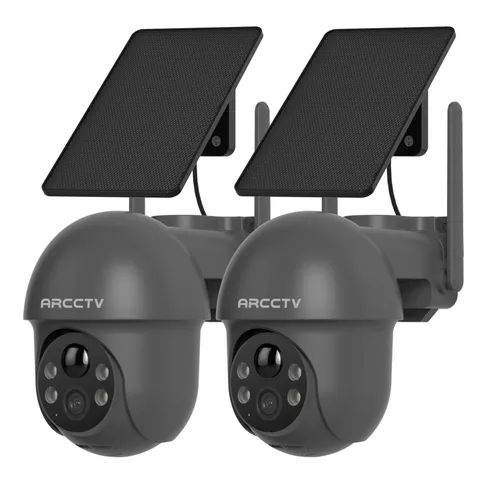 Solar Cameras Wireless Outdoor for Home Security, 2 Pack