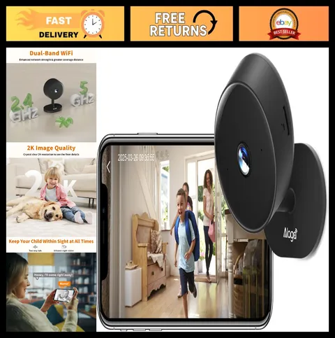 5G Indoor Security Camera 2K HD, Pet/Baby Monitor, AI Motion Detection, Cloud/SD