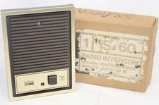 Walnut & Gold NuTone IS-60 Door Speaker w/ Talk/Listen Button for NuTone IM-2003
