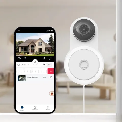 YI 2K Indoor Security Camera with Adhesive Mount, 2-Way Audio, AI Human/Vehicle/