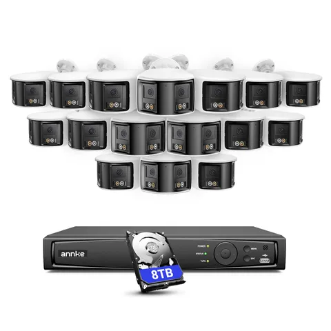 ANNKE 16CH NVR 4K POE 180° View AI Color Night Security Camera System 2-Way Talk