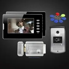 7inch Video Door Intercom System Electric Lock with Keys Included for Apartment