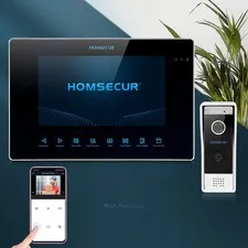HOMSECUR 7" Wired WIFI Video Door Bell Doorbell Intercom with Waterproof Camera