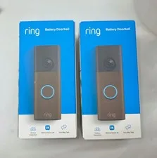 2 Pack Ring - Battery Doorbell (newest model) Retinal 2K with wide-angle video