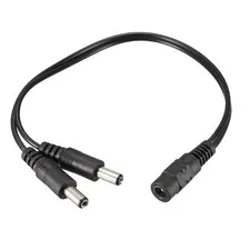 20cm 5.5x2.1mm 1 DC Female to 2 Male Cable Extension Adaptor For CCTV Camera