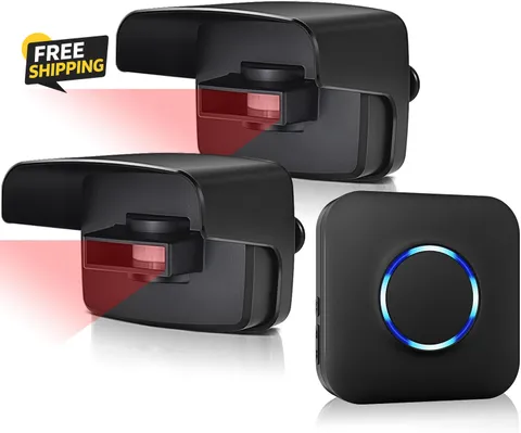 Wireless Driveway Alarm Motion Sensor 600FT Range 58 Chimes Weatherproof